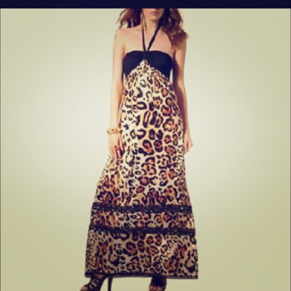 bebe leopard dress